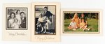 TED KENNDY FAMILY THREE EARLY CHRISTMAS CARDS.