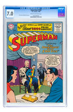 SUPERMAN #109 NOV. 1956 CGC 7.0 CREAM TO OFF-WHITE PAGES.