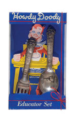 "HOWDY DOODY EDUCATOR SET" BOXED SILVERWARE SET.