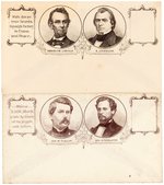 LINCOLN & McCLELLAN PAIR OF 1864 JUGATE LETTER COVERS.