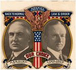 M10-03 HARDING & COOLIDGE "LAW & ORDER" 1920 JUGATE DECAL.