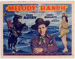 GENE AUTRY/JIMMY DURANTE/ANN MILLER IN "MELODY RANCH" LOBBY CARD.