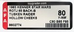 STAR WARS: RETURN OF THE JEDI - TUSKEN RAIDER 65 BACK-B AFA 80 Y-NM (HOLLOW CHEEKS).