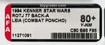 STAR WARS: RETURN OF THE JEDI - PRINCESS LEIA ORGANA (COMBAT PONCHO) 77 BACK-A AFA 80+ Y-NM.