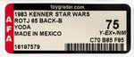 STAR WARS: RETURN OF THE JEDI - YODA 65 BACK-B AFA 75 EX+/NM (BROWN SNAKE - MEXICO).