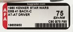 STAR WARS: THE EMPIRE STRIKES BACK - AT-AT DRIVER 41 BACK-C AFA 75 EX+/NM.