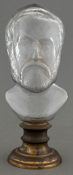 GARFIELD 1880 FIGURAL BUST COLOGNE BOTTLE.