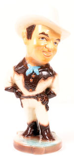 "GENE AUTRY" RARE GLAZED CERAMIC FIGURE.