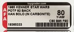 STAR WARS: POWER OF THE FORCE - HAN SOLO (IN CARBONITE CHAMBER) 92 BACK AFA 80 Y-NM.