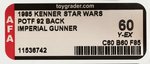 STAR WARS: THE POWER OF THE FORCE - IMPERIAL GUNNER 92 BACK AFA 60 Y-EX.