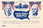 THURMOND & WRIGHT "STATES RIGHTS DEMOCRATS" JUGATE POSTCARD.
