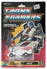 TRANSFORMERS AUTOBOT LEGENDS JAZZ ON CARD.