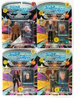 STAR TREK: THE  NEXT GENERATION LOT OF 5 PLAYMATES FIGURES AND GALOOB PHASER WEAPON.