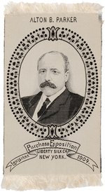 ALTON B. PARKER PORTRAIT RIBBON NAMING LOUISIANA PURCHASE EXPOSTION 1904.