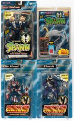 SPAWN - YOUNGBLOOD ACTION FIGURES LOT OF 4 CARDED ACTION FIGURES.