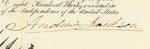 ANDREW JACKSON NAVY CHAPLIN COMMISSION DOCUMENT SIGNED AS PRESIDENT.