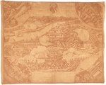 IMPORTANT JACKSON “DESCRIPTIVE VIEW OF THE GLORIOUS BATTLE OF NEW ORLEANS” WAR OF 1812 BANDANA.