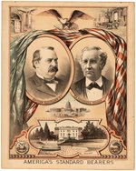 CLEVELAND & HENDRICKS "AMERICA'S STANDARD BEARERS" JUGATE PRINT.