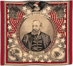 "GEN. BEN. HARRISON" IMPRESSIVE AND GRAPHIC 1888 PORTRAIT BANDANA.