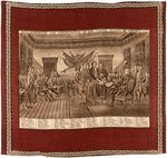 “DECLARATION OF INDEPENDENCE OF THE UNITED STATES OF AMERICA JULY 1776” IMPRESSIVE OVERSIZED KERCHIEF.