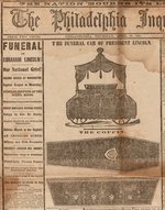 FUNERAL OF ABRAHAM LINCOLN / OUR NATIONAL GRIEF! UNCUT ISSUE OF THE PHILADELPHIA INQUIRER APRIL 20, 1865.