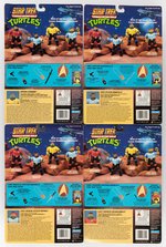 STAR TREK TEENAGE MUTANT NINJA TURTLES CARDED ACTION FIGURE SET.