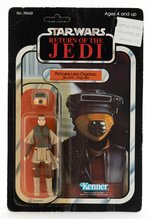 STAR WARS: RETURN OF THE JEDI - PRINCESS LEAI ORGANA (BOUSHH DISGUISE) 65 BACK-B CARDED ACTION FIGURE.