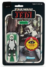 STAR WARS: RETURN OF THE JEDI - BIKER SCOUT 65 BACK-D CARDED ACTION FIGURE.