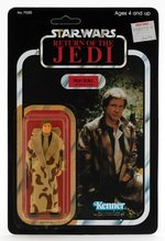 STAR WARS: RETURN OF THE JEDI - HAN SOLO (TRENCH COAT) 79 BACK-A CARDED ACTION FIGURE.