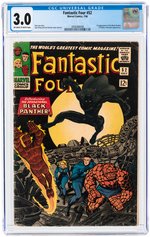 FANTASTIC FOUR #52 JULY 1966 CGC 3.0 GOOD/VG (FIRST BLACK PANTHER).