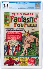 FANTASTIC FOUR ANNUAL #1 1963 CGC 2.5 GOOD+ (FIRST LADY DORMA AND KRANG).