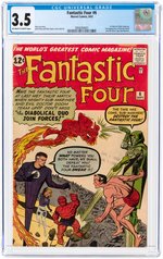 FANTASTIC FOUR #6 SEPTEMBER 1962 CGC 3.5 VG-.