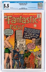 FANTASTIC FOUR #9 DECEMBER 1962 CGC 5.5 FINE-.