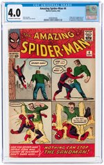 AMAZING SPIDER-MAN #4 SEPTEMBER 1963 CGC 4.0 VG (FIRST SANDMAN).