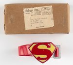 SUPERMAN BELT AND BUCKLE KELLOGG'S PREMIUM WITH MAILER BOX.