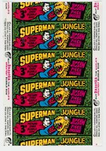 SUPERMAN IN THE JUNGLE ENGLISH GUM CARD WRAPPER.