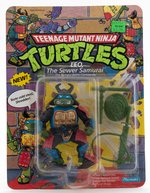 TEENAGE MUTANT NINJA TURTLES - LEO, THE SEWER SAMURAI SERIES 4/44 BACK CARDED ACTION FIGURE.