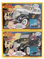 DICK TRACY POLICE CAR AND GETAWAY CAR BOXED PAIR BY PLAYMATES.