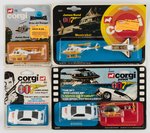 CORGI JUNIOR MOONRAKER AND THE SPY WHO LOVED ME LOT OF FOUR VEHICLES.