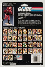 G.I. JOE: A REAL AMERICAN HERO - 34 BACK CARDED COBRA BATTLE GEAR ACCESSORY PACK #4.