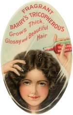 POCKET MIRROR WITH BEAUTIFUL COLOR ILLUSTRATION FOR HAIR GROWING TONIC.