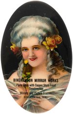 POCKET MIRROR FOR BINGHAMTON MIRROR WORKS C. 1910.