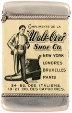 MATCH SAFE BY W&H LONDON FOR MASSACHUSETTS MADE "WALK-OVER" SHOE CO.