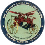 POCKET MIRROR FOR "THE KINGMAN SINGLE BAIL SULKY PLOW- MERIT MUST COUNT" FROM PEORIA, ILL.