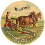 POCKET MIRROR FOR THE "BUCKEYE" PLOW BY "AULTMAN, MILLER & CO. AKRON, OHIO, U.S.A."