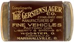 MATCH SAFE COMPLIMENTS GERSTENSLAGER CO. CARRIAGE, BUGGY AND LATER VEHICLE BODY MAKERS.