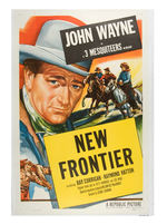 JOHN WAYNE "NEW FRONTIER" LINEN-MOUNTED MOVIE POSTER.