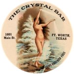 "THE CRYSTAL BAR/FT. WORTH, TEXAS/GRIPS CHECKED FREE" POCKET MIRROR W/SUPERB COLOR.