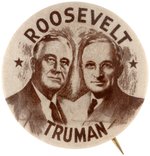 ROOSEVELT & TRUMAN LARGEST VARIETY OF 1944 JUGATE BUTTON HAKE #19.