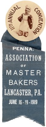 MASTER BAKERS 1919 CONVENTION BUTTON AND BUTTON POWER BOOK EXAMPLE.